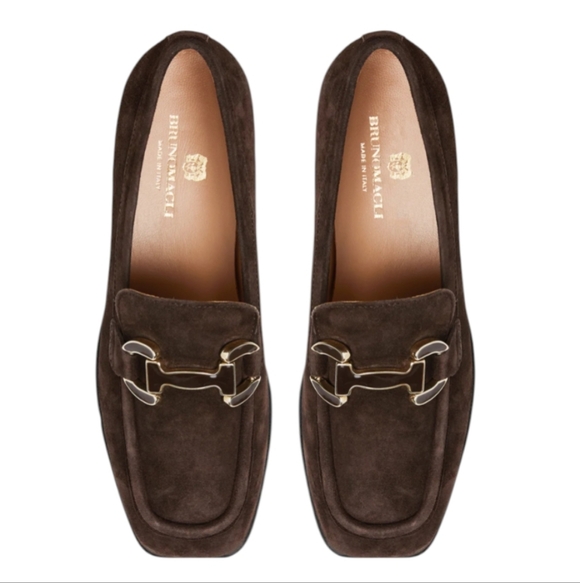 Bruno Magli NatalieSquare Toe Loafer In Brown.... Size 10